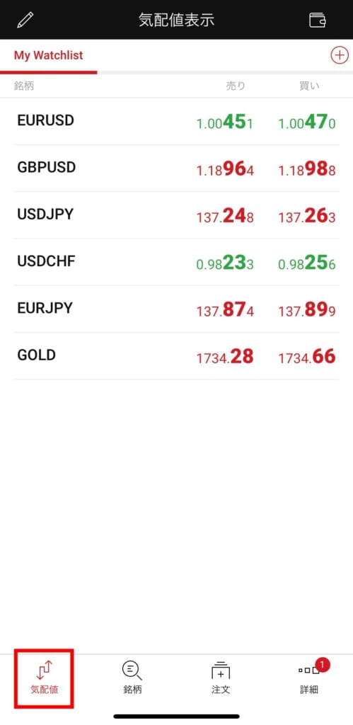 XMTradingアプリの基本画面をご紹介 