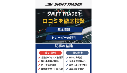 【暴露】Swift Traderの評判を徹底解説！気になる安全性やボーナスの評判も